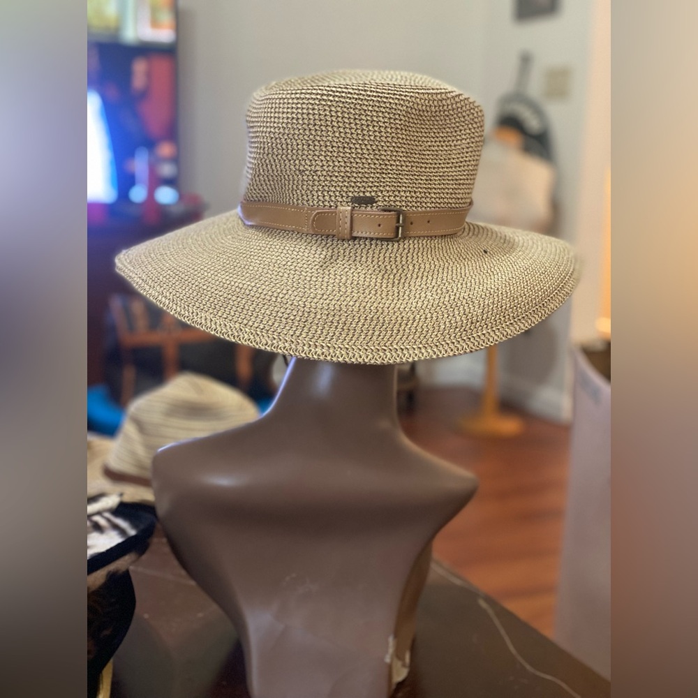 Scala Beige Wide Brim Hat - Picture 2 of 3